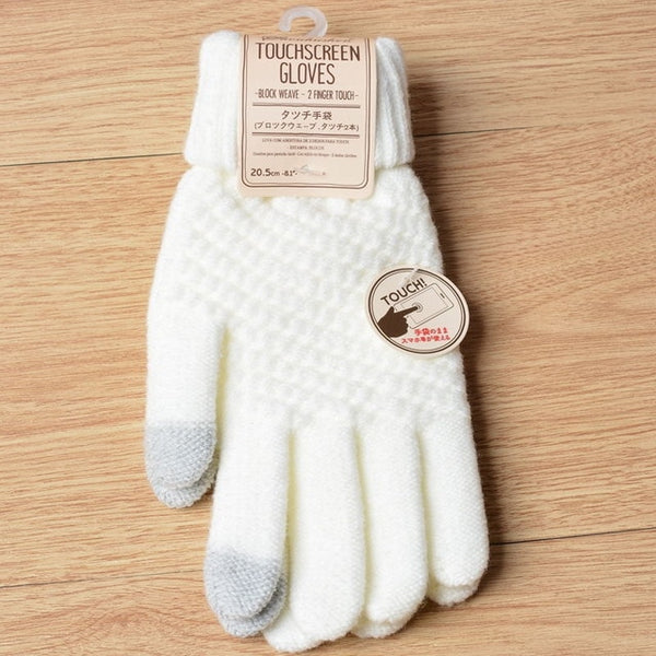 Smartphone gloves made of wool