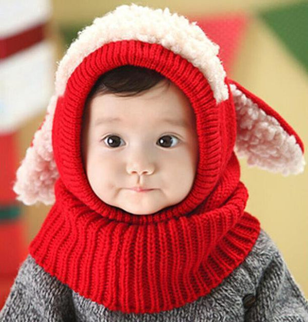  Rot Kombination Kinder Wollmütze + Schal